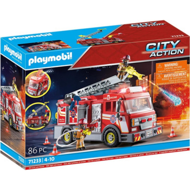 Playmobil City Action – US Fire Truck with Flashing Lights | 71233