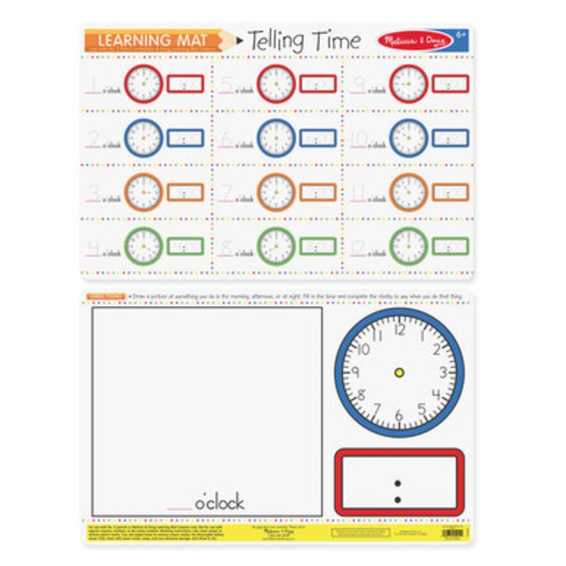 Melissa & Doug – Telling Time  Write-A-Mat