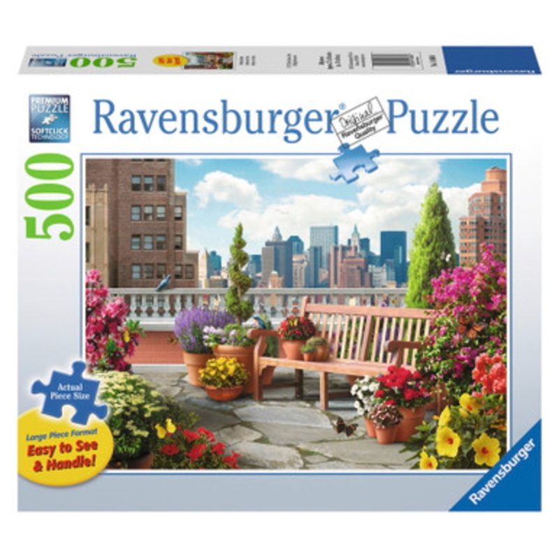Ravensburger 500pc – Rooftop Garden Large Format Puzzle