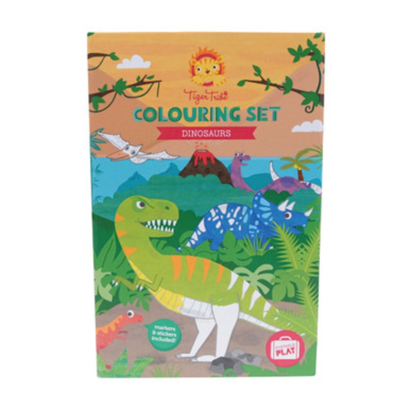 Tiger Tribe Colouring Set – Dinosaurs