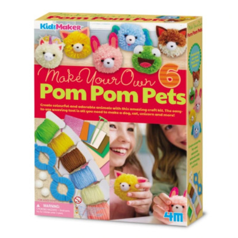 4M – KidzMaker – Make Your Own Pom Pom Pets