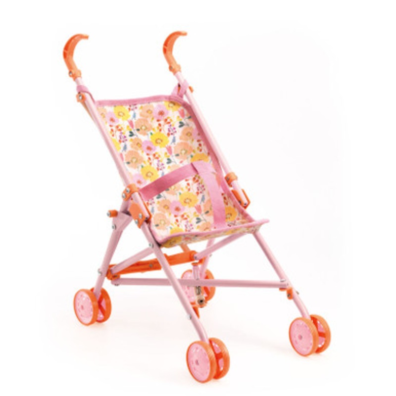 Djeco – Pomea Collection – Flower Doll Umbrella Stroller