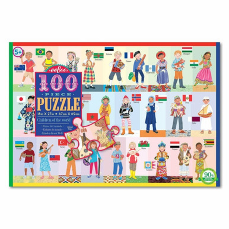 eeBoo 100pc Puzzle – Children of World