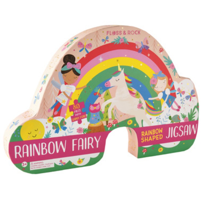 Floss & Rock 80pc –  Rainbow Fairy Shaped Puzzle