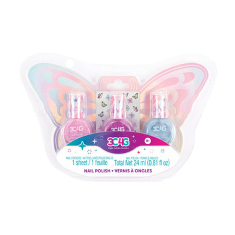 Make it Real – 3C4G – Butterfly Nail Polish Trio – 3pk