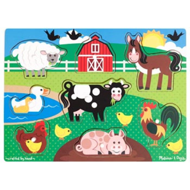 Melissa & Doug – Farm Peg Puzzle 2+