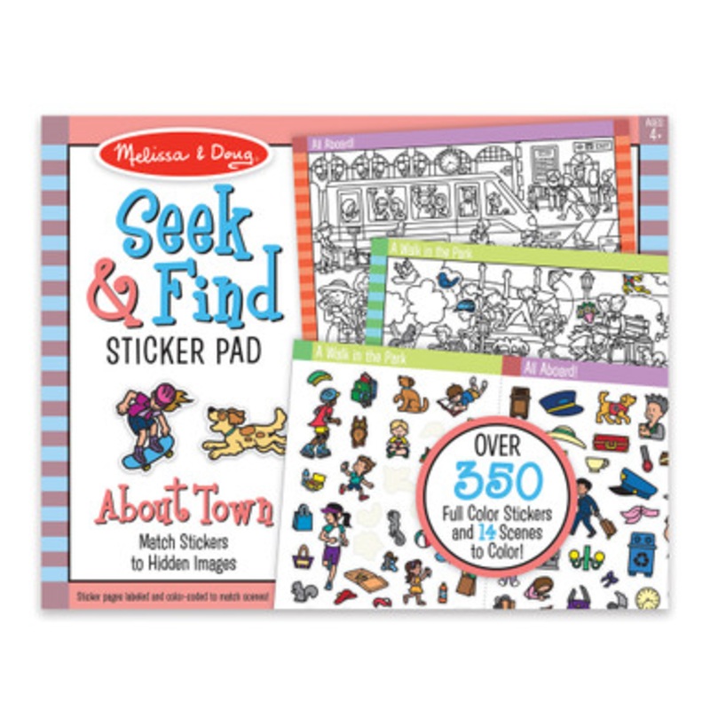 Melissa & Doug Seek & Find Sticker Pad – Around Town