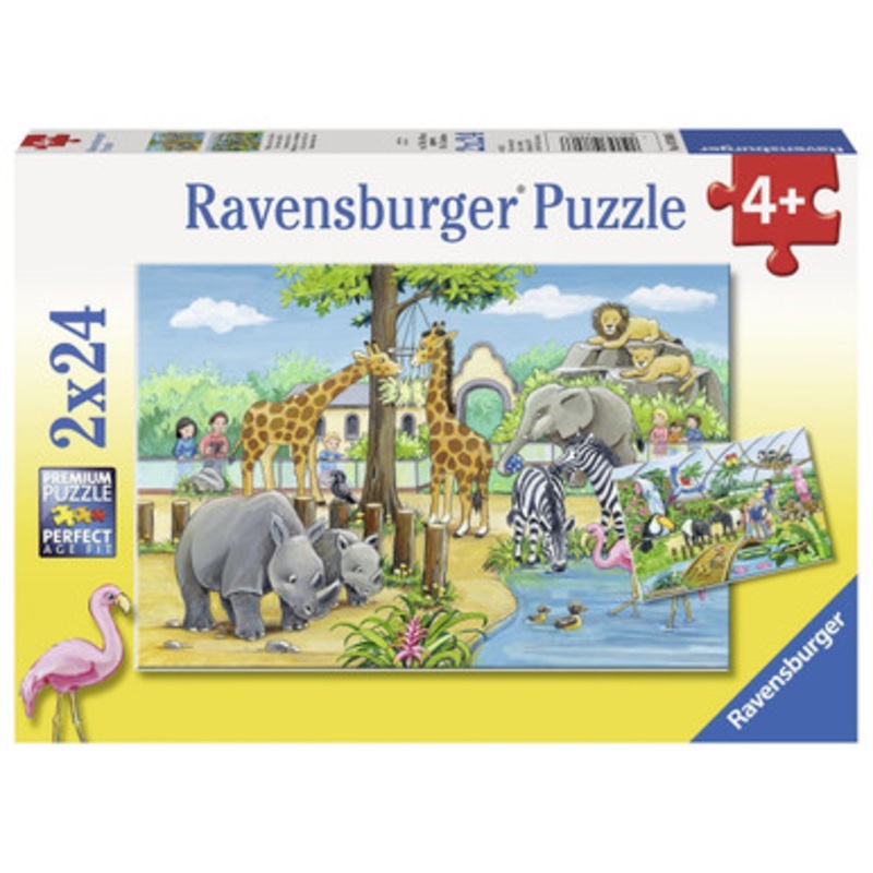Ravensburger 2x24pc – Welcome To The Zoo Puzzle