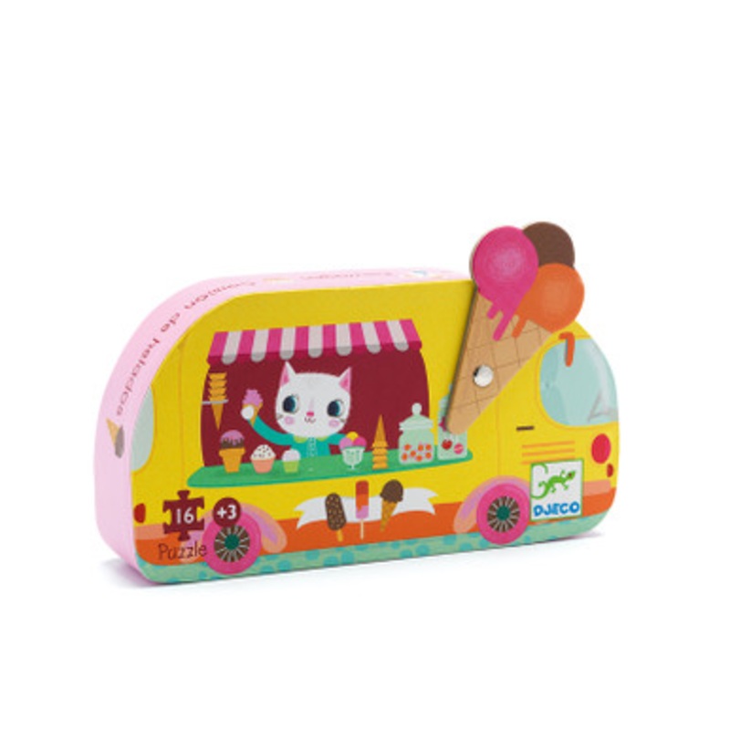Djeco Ice Cream Truck 16pc Silhouette Puzzle