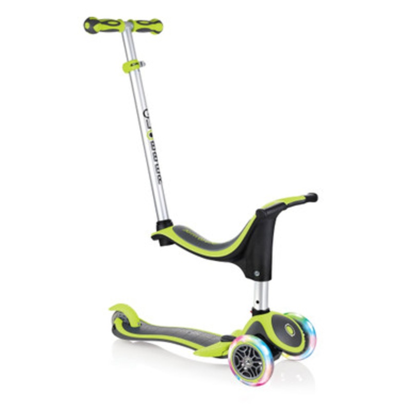 GLOBBER Evo 5 in 1 Scooter with Light Up Front Wheels – Lime Green
