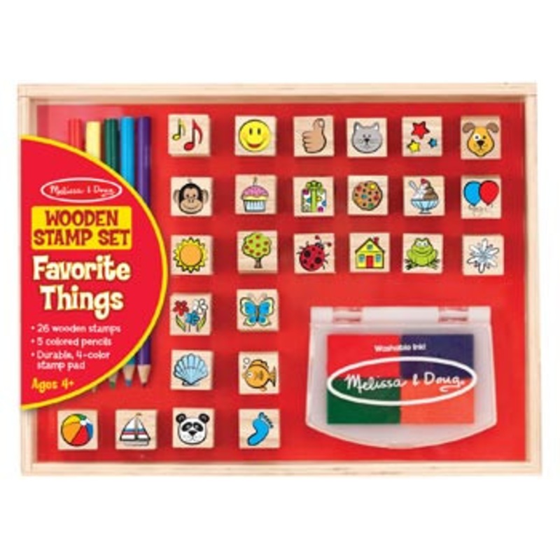 Melissa & Doug – Favorite Things Wooden Stamp Set