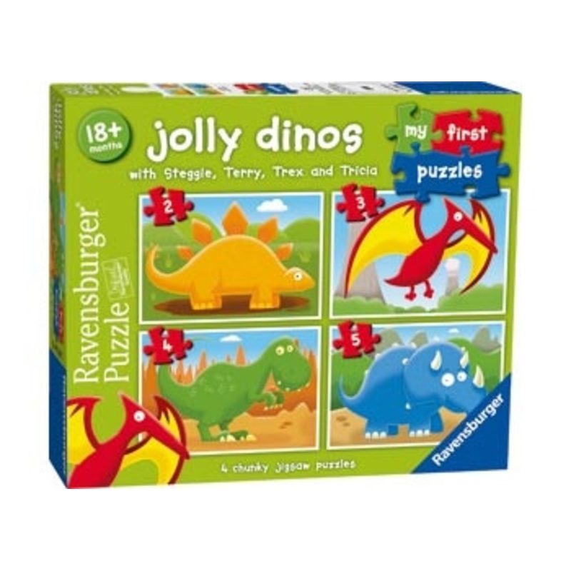 Ravensburger- Jolly Dinos My First Puzzle 2 3 4 5pc