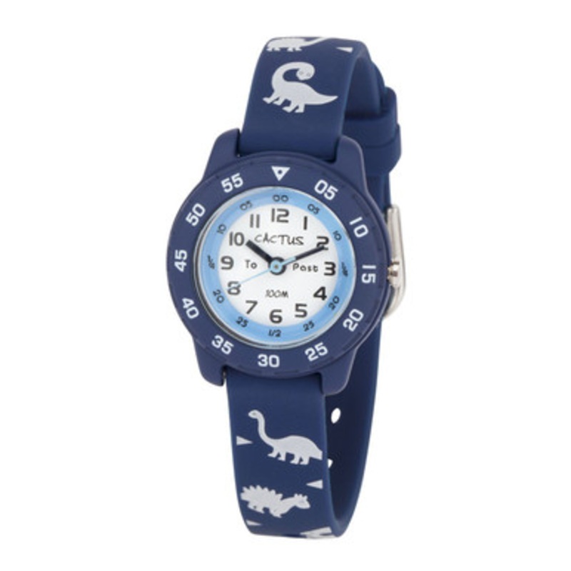 Cactus Junior – Time Teacher Watch – Blue / Dinosaur