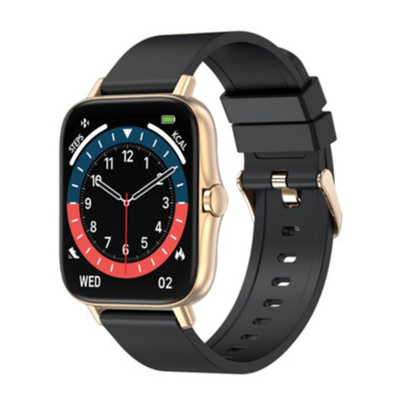 Cactus Vortex – Smart Watch for Teens – Black Band, Gold case