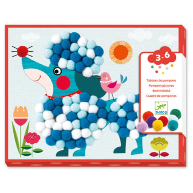 Djeco – Dogs to Stroke Pompom Collage