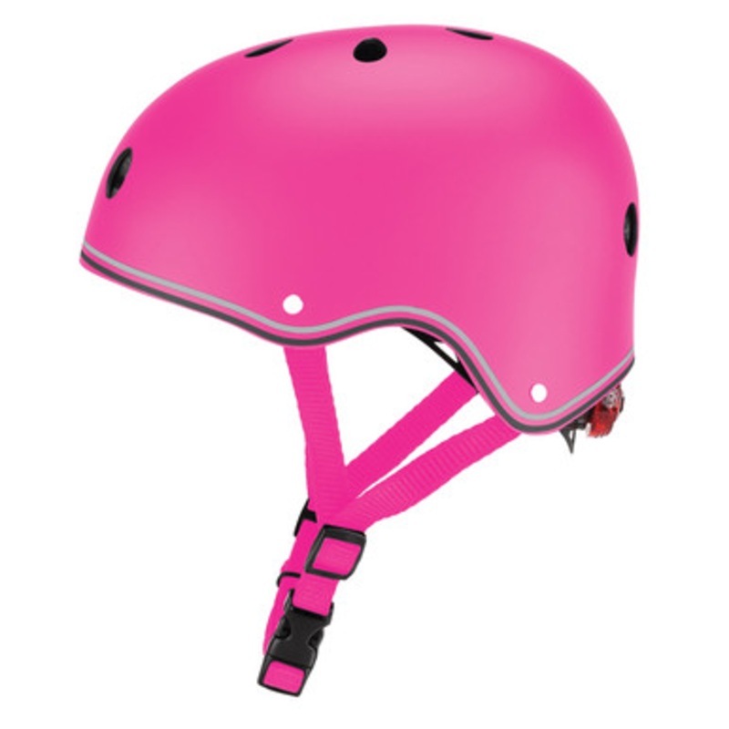 Globber Helmet with Flashing LED Light -DEEP PINK – XS/S (51-55cm)