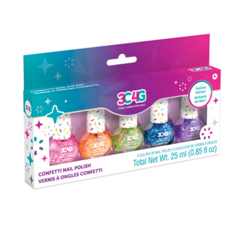 Make it Real – 3C4G – Confetti Nail Polish – 5pk
