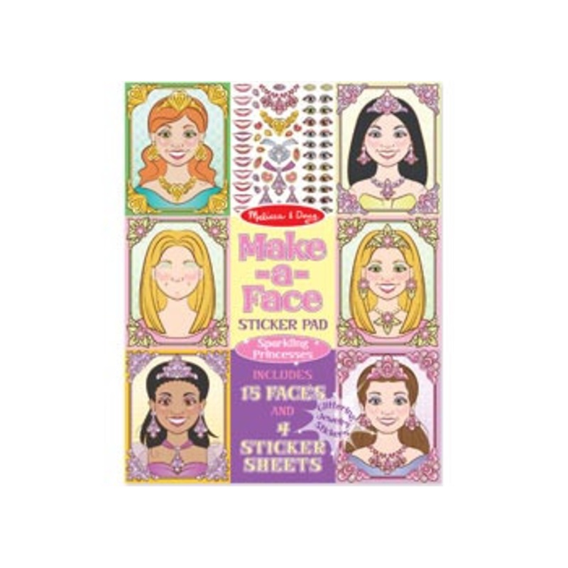 Melissa & Doug – Make-A-Face Sparkling  Princess Sticker Pad
