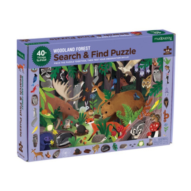 Mudpuppy Search & Find Observation Puzzle – Woodland Forest 64pc