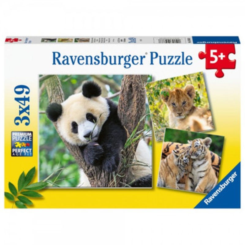 Ravensburger 3x49pc – Panda, Lion and Tiger Puzzle