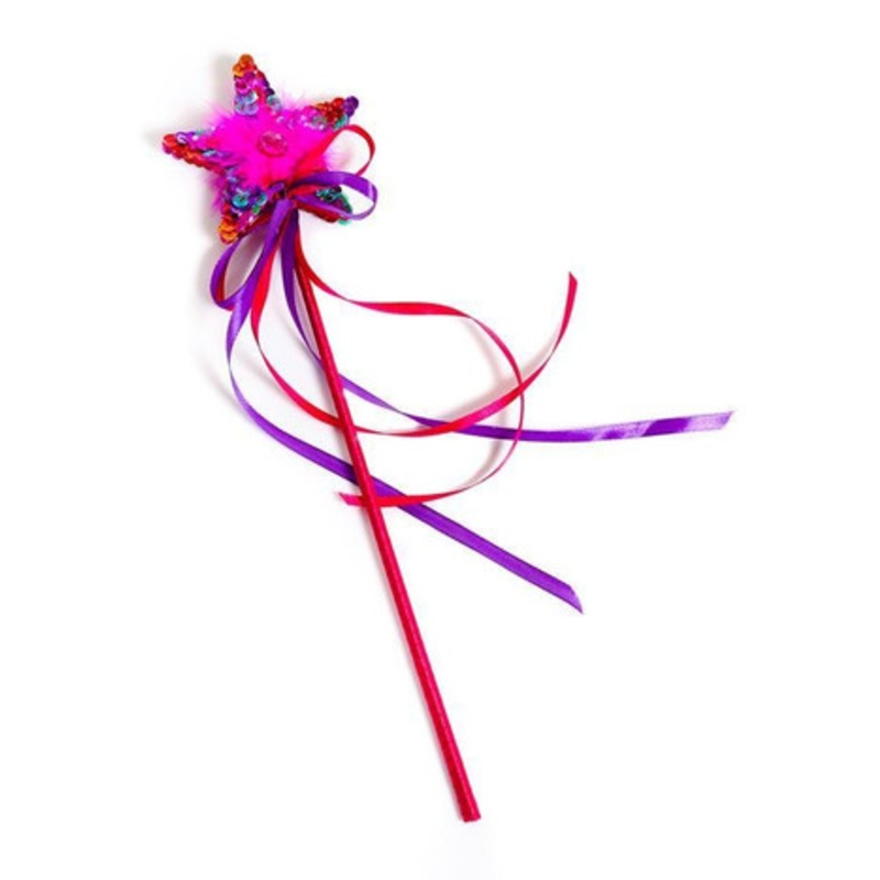 Fairy Girls – Fluffy Star Wand – Rainbow