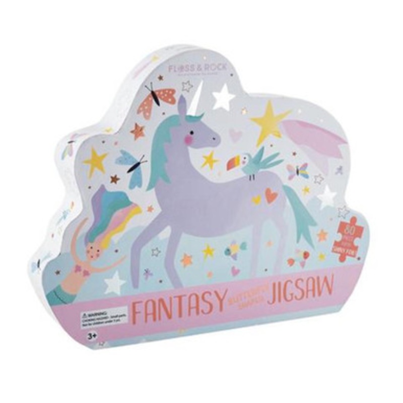 Floss & Rock 80pc –  Fantasy Butterfly Shaped Puzzle