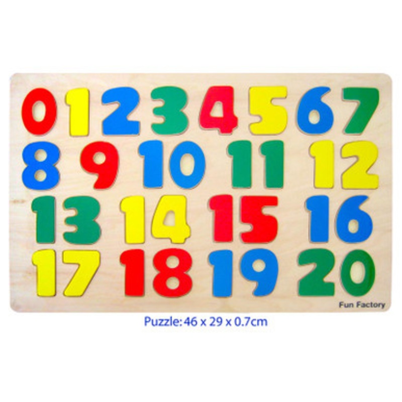 Fun Factory – Wooden Puzzle Raised – Numbers