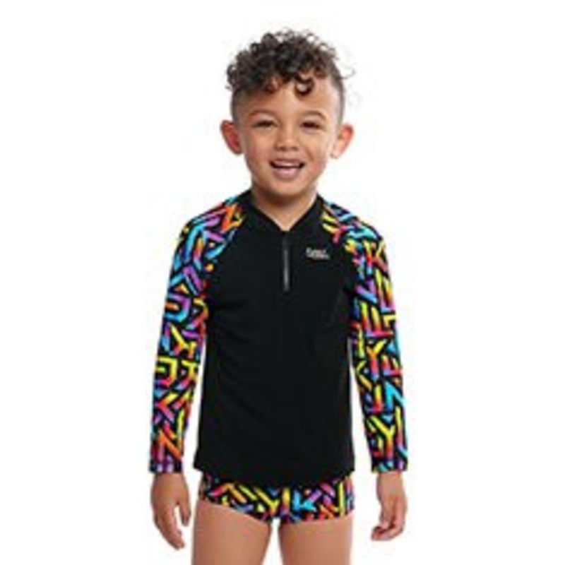 Funky Trunks – Toddler Boy’s Zippy Rash Vest – Brand Galaxy