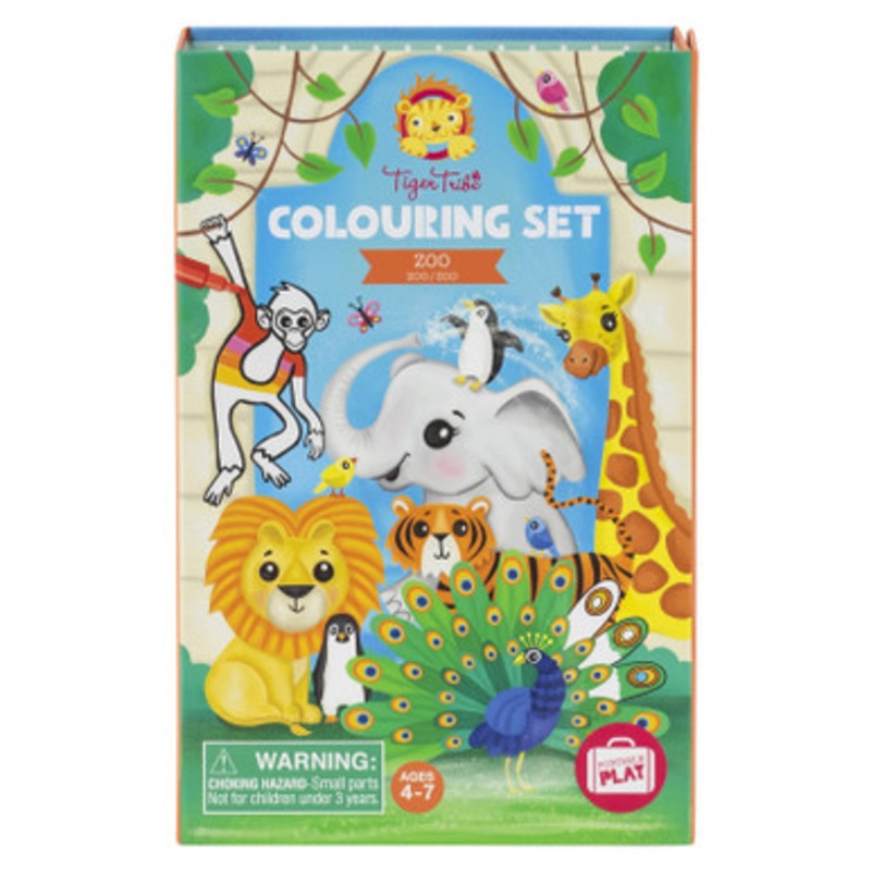 Tiger Tribe Colouring Set – Zoo