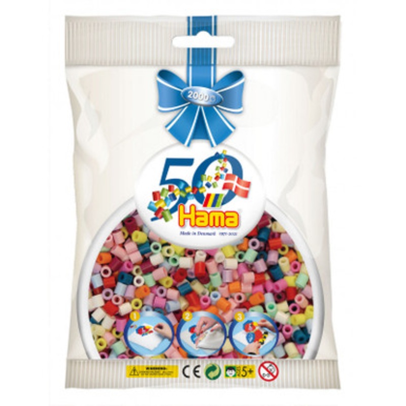 Hama Beads 50th Anniversary Pack – 2000 Assorted Beads