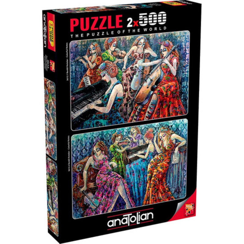 Anatolian 2 x 500pc – Colourful Notes Puzzle