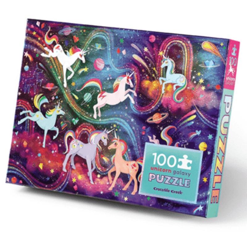 Crocodile Creek 100pc Holographic Puzzle – Unicorn Galaxy