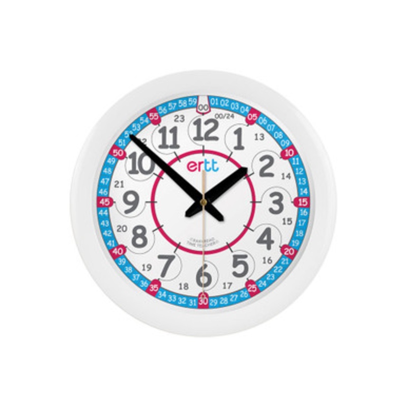 EasyRead Time Teacher: 12/24 Hour Clock – Red/Blue Face