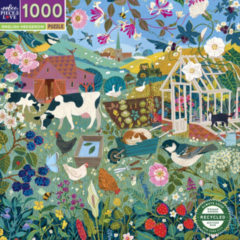 eeBoo 1000pc – English Hedgerow Puzzle