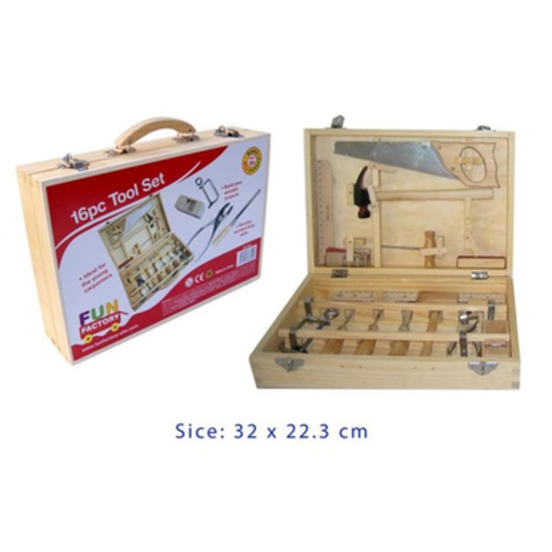 Fun Factory –  Wooden Tool Set 16 Pc