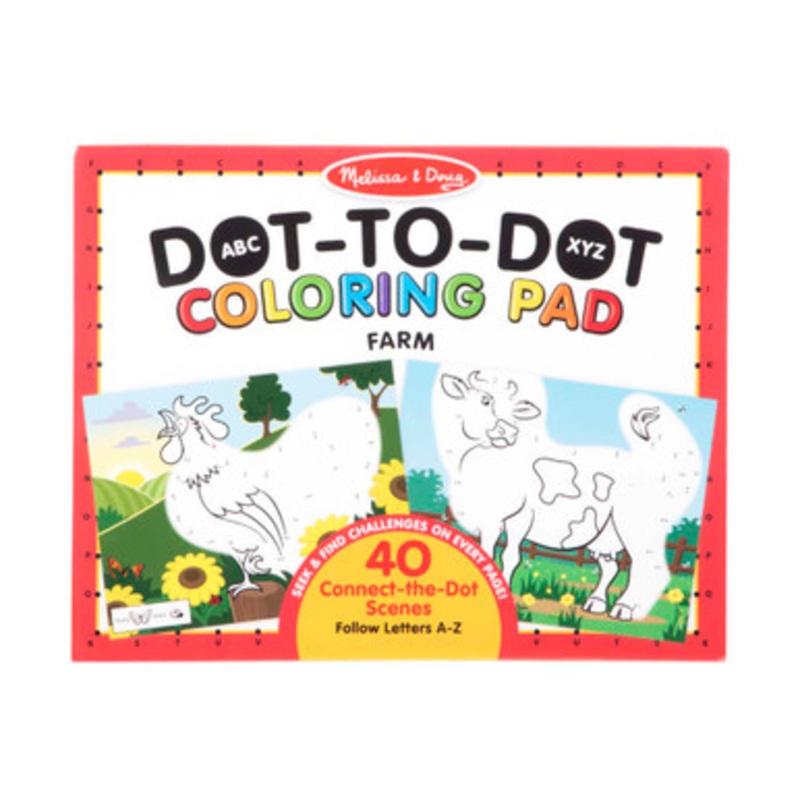 Melissa & Doug – ABC Dot-to-Dot Coloring Pad – Farm