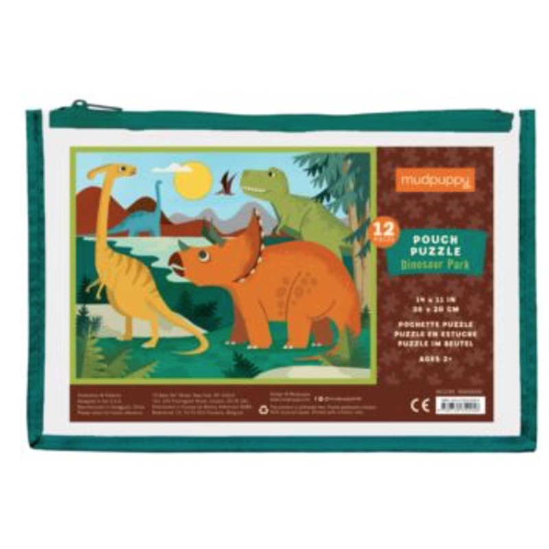 Mudpuppy 12 Piece Pouch Puzzle – Dinosaur Park