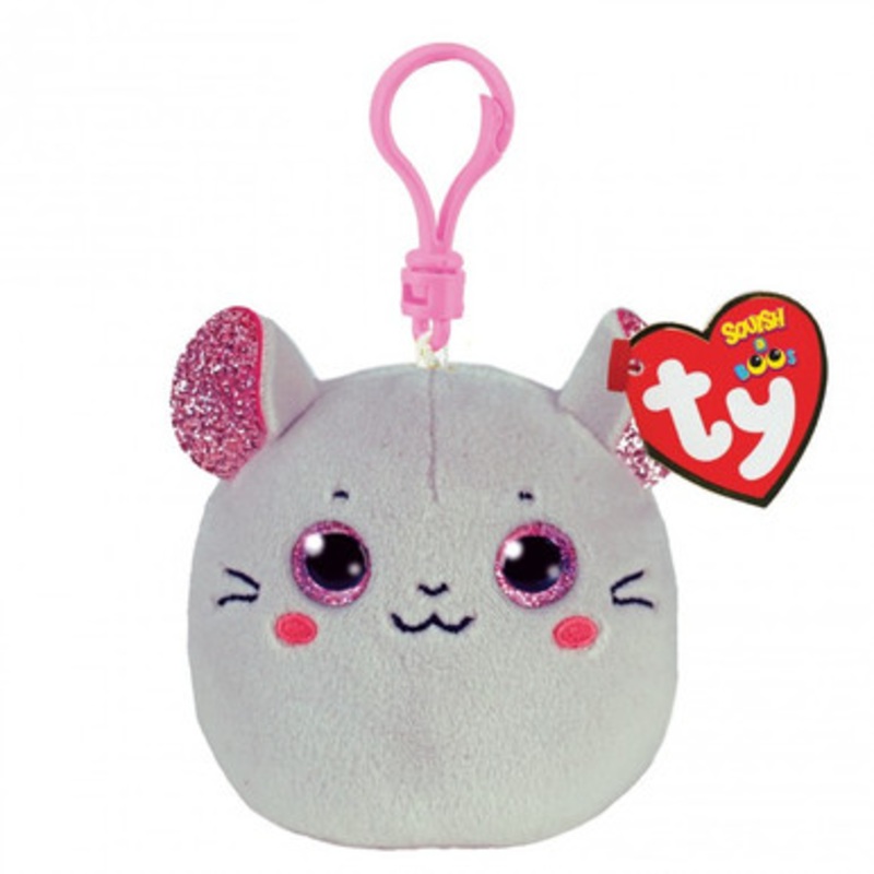 TY Squishy Beanies Clip – Catnip the Mouse