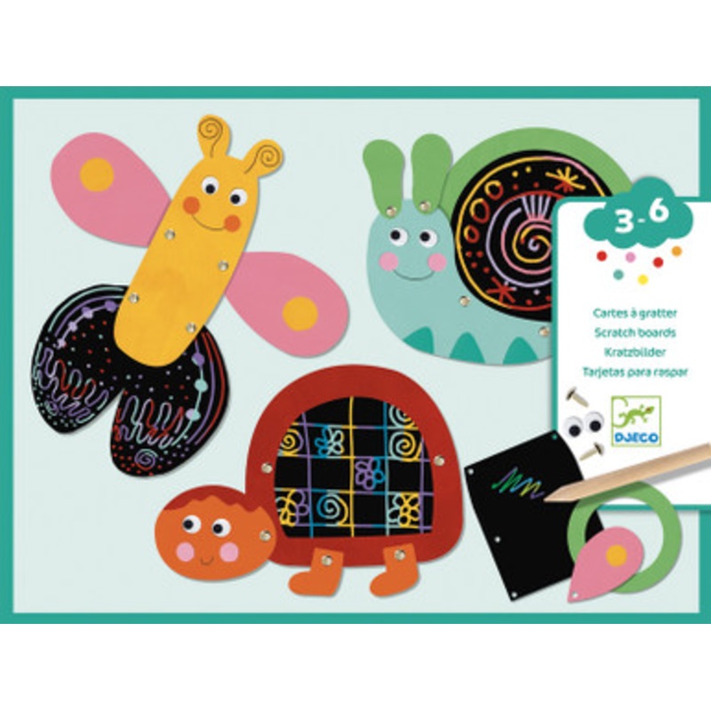 Djeco- The Funny Animals Scratch Cards
