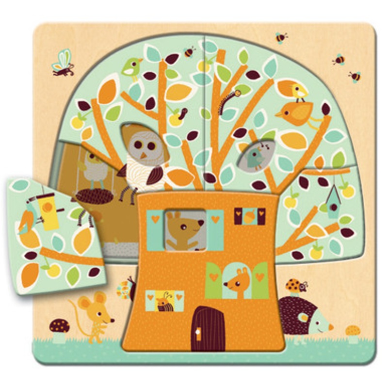 Djeco – Tree house – 3 Layer Puzzle