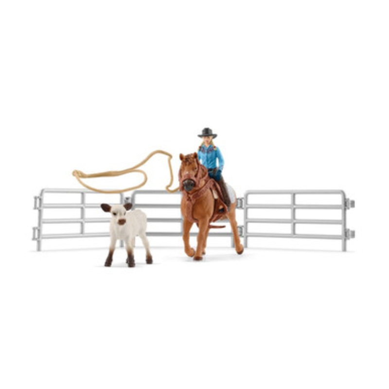 Schleich – Cowgirl Team Roping Fun 42577