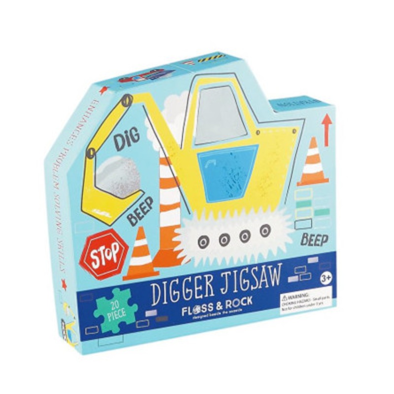 Floss & Rock 20pc –  Digger Shaped Puzzle