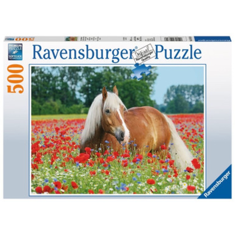 Ravensburger 500pc – Horse in the Poppy Field Puzzle