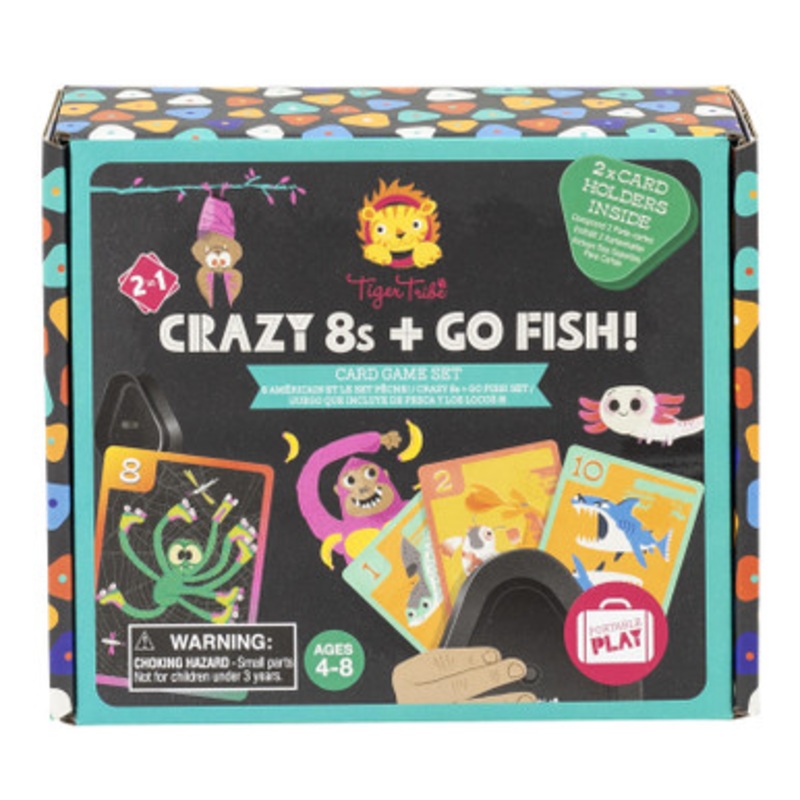 Tiger Tribe – Crazy 8s + Go Fish! – Card Game Set