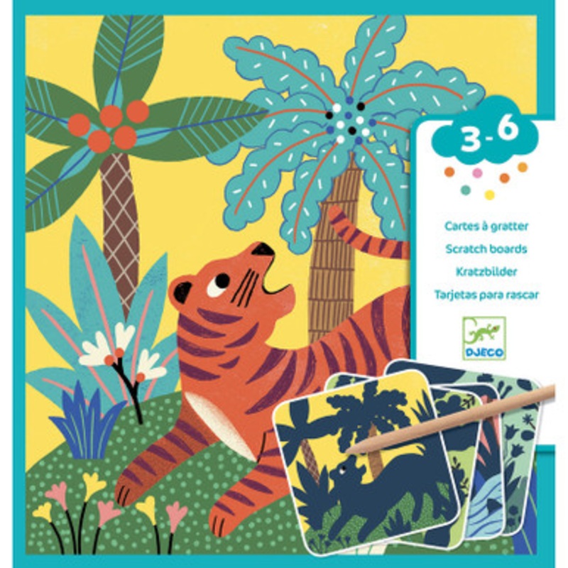 Djeco – Big Animals Scratch Cards