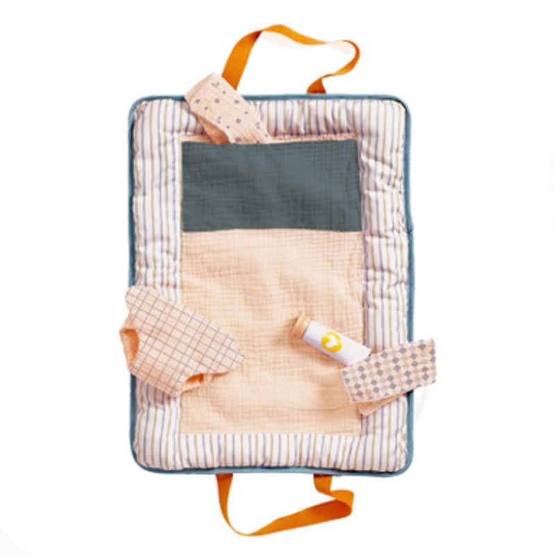 Djeco – Pomea Collection – Blue Fly Doll Changing Bag Set