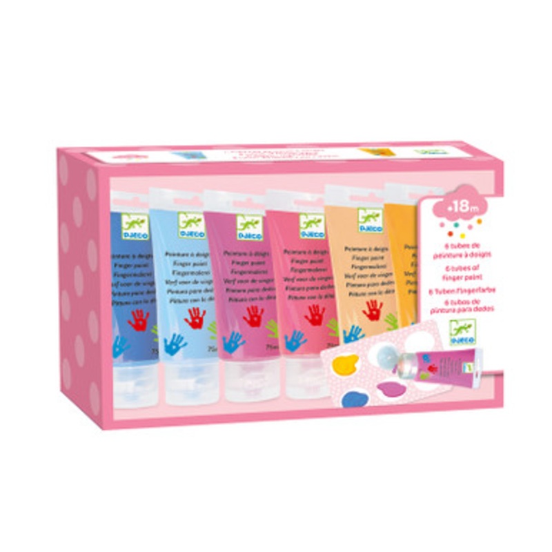 Djeco – Sweet Finger Paint Tubes – 6pk