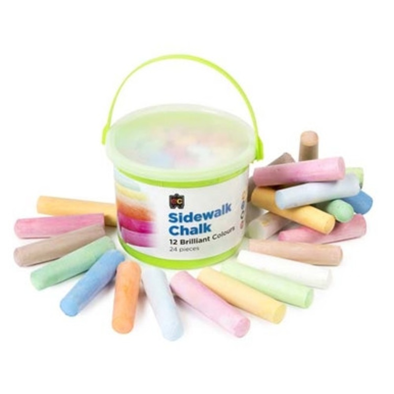 Educational Colours – Chalk-Sidewalk Bucket (24 Pieces)
