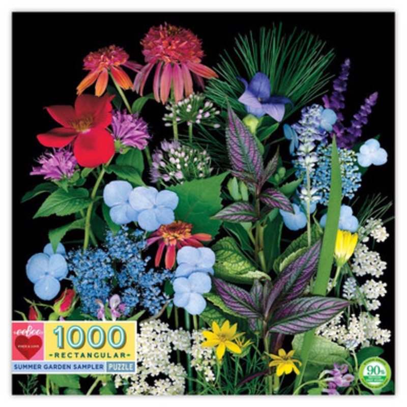 eeBoo 1000pc – Summer Garden Sampler Puzzle