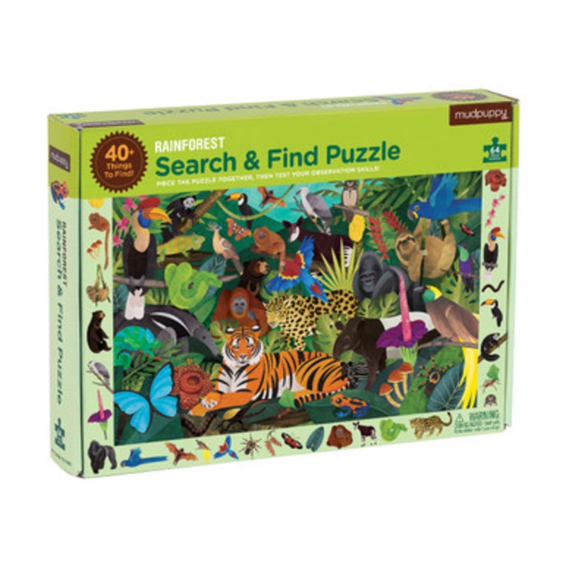 Mudpuppy Search & Find Rainforest Puzzle 64pc